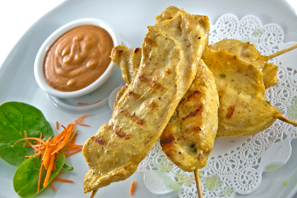 Order Chicken Satay food online from Ferry Noodle House store, Seattle on bringmethat.com