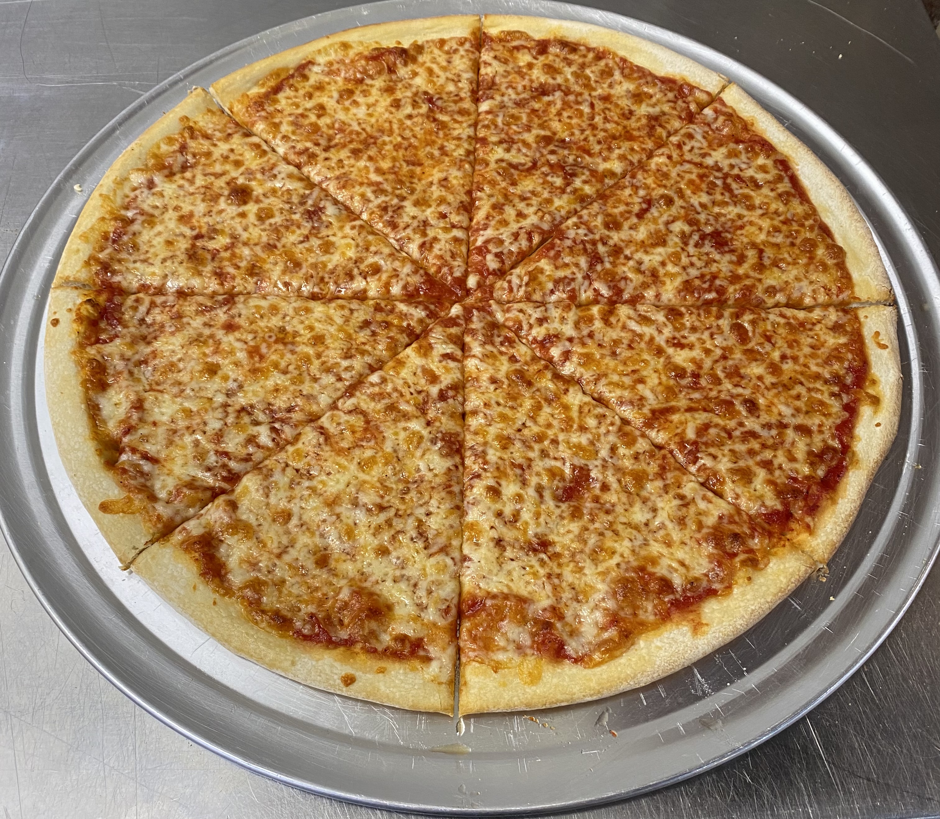 Order 18" NY Style Plain Cheese Pie food online from Famous Pizza store, Paramus on bringmethat.com