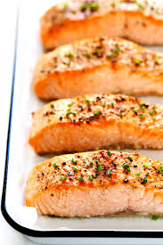 Order  Baked Salmon food online from Salamones Italian Pizzeria And Restaurant store, Cherry Valley on bringmethat.com