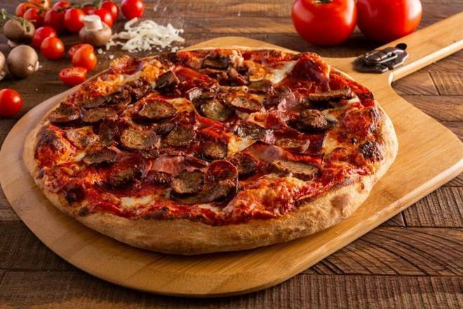 Order Meat Lovers food online from Ameci Pizza & Pasta store, Los Alamitos on bringmethat.com