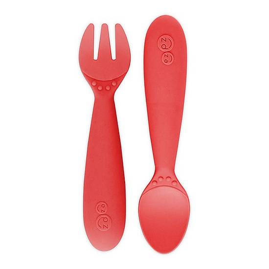 Order ezpz™ Mini Utensils in Coral (Set of 2) food online from Bed Bath & Beyond store, Lancaster on bringmethat.com