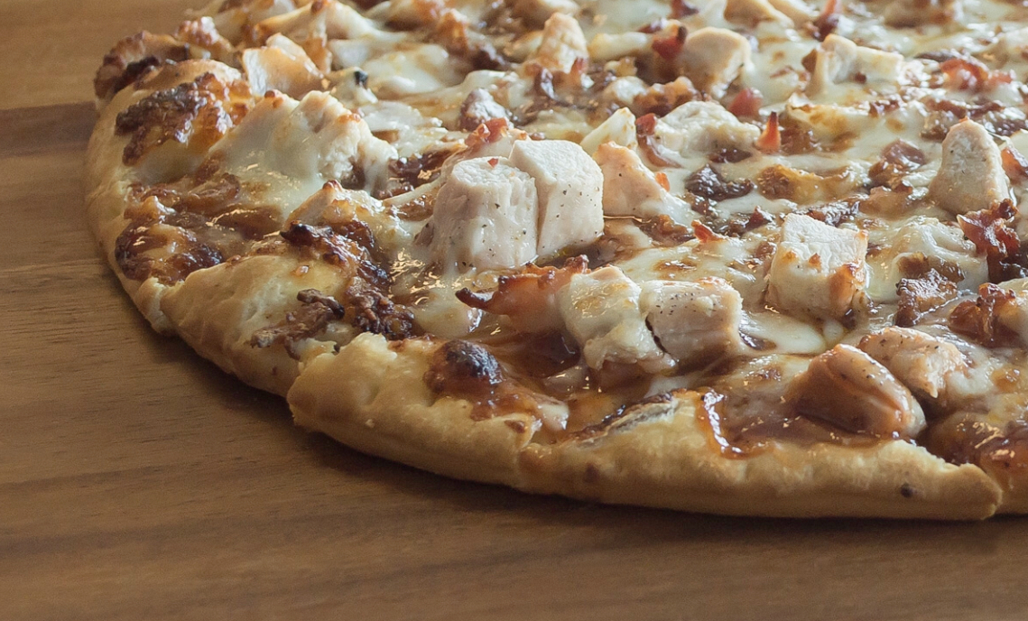Order BBQ Chicken Thin Crust Pizza food online from Nancy Pizza store, Roselle on bringmethat.com