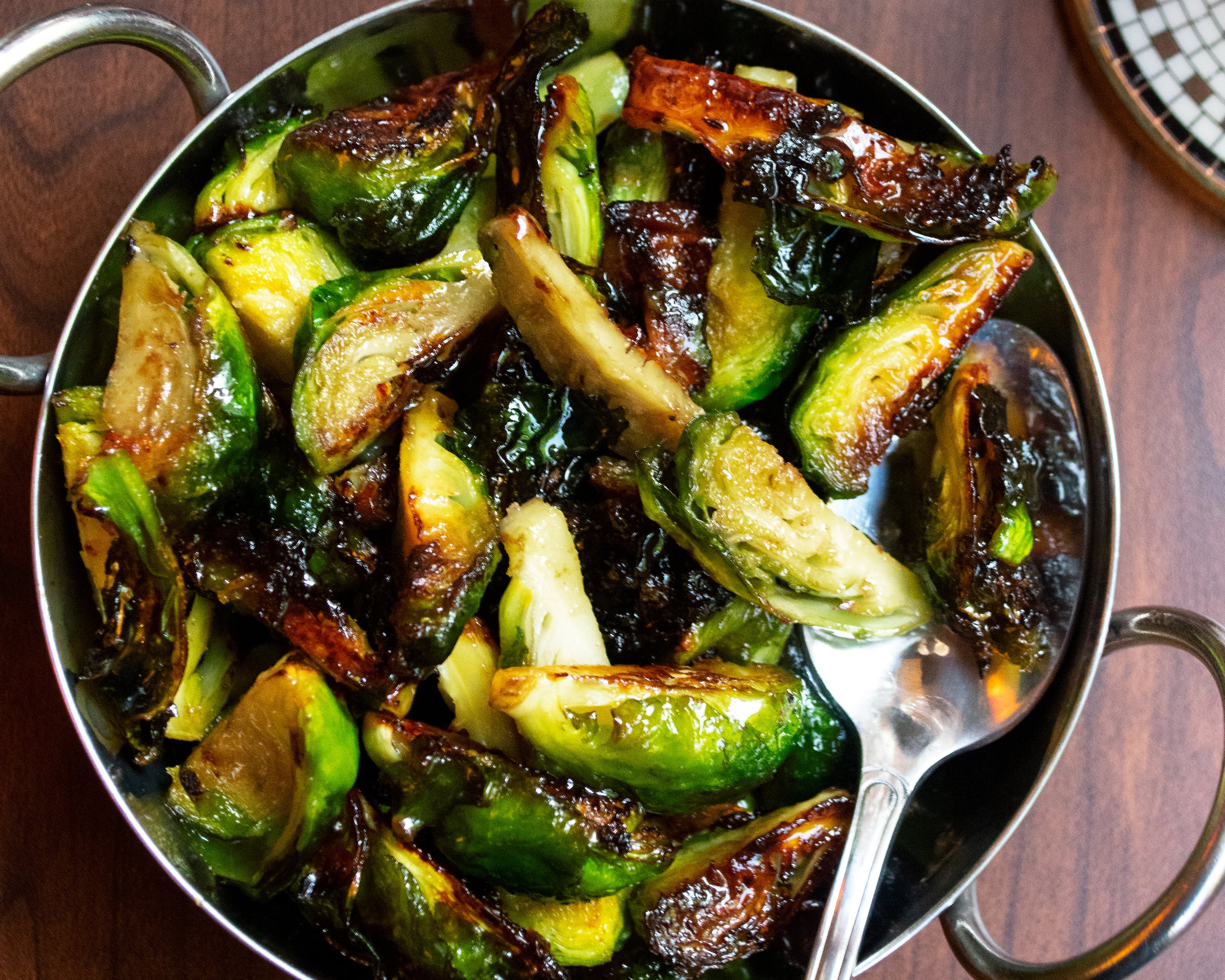 Order Caramelized Brussels Sprouts - Appetizers food online from Nancy's Pizza store, Atlanta on bringmethat.com