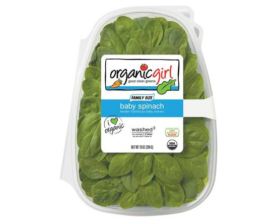 Order Organicgirl · Family Size Baby Spinach (10 oz) food online from Safeway store, Napa on bringmethat.com