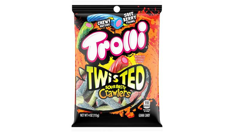 Order Trolli Twisted Sour Brite Crawlers Gummy Worms food online from Trumbull Mobil store, Trumbull on bringmethat.com