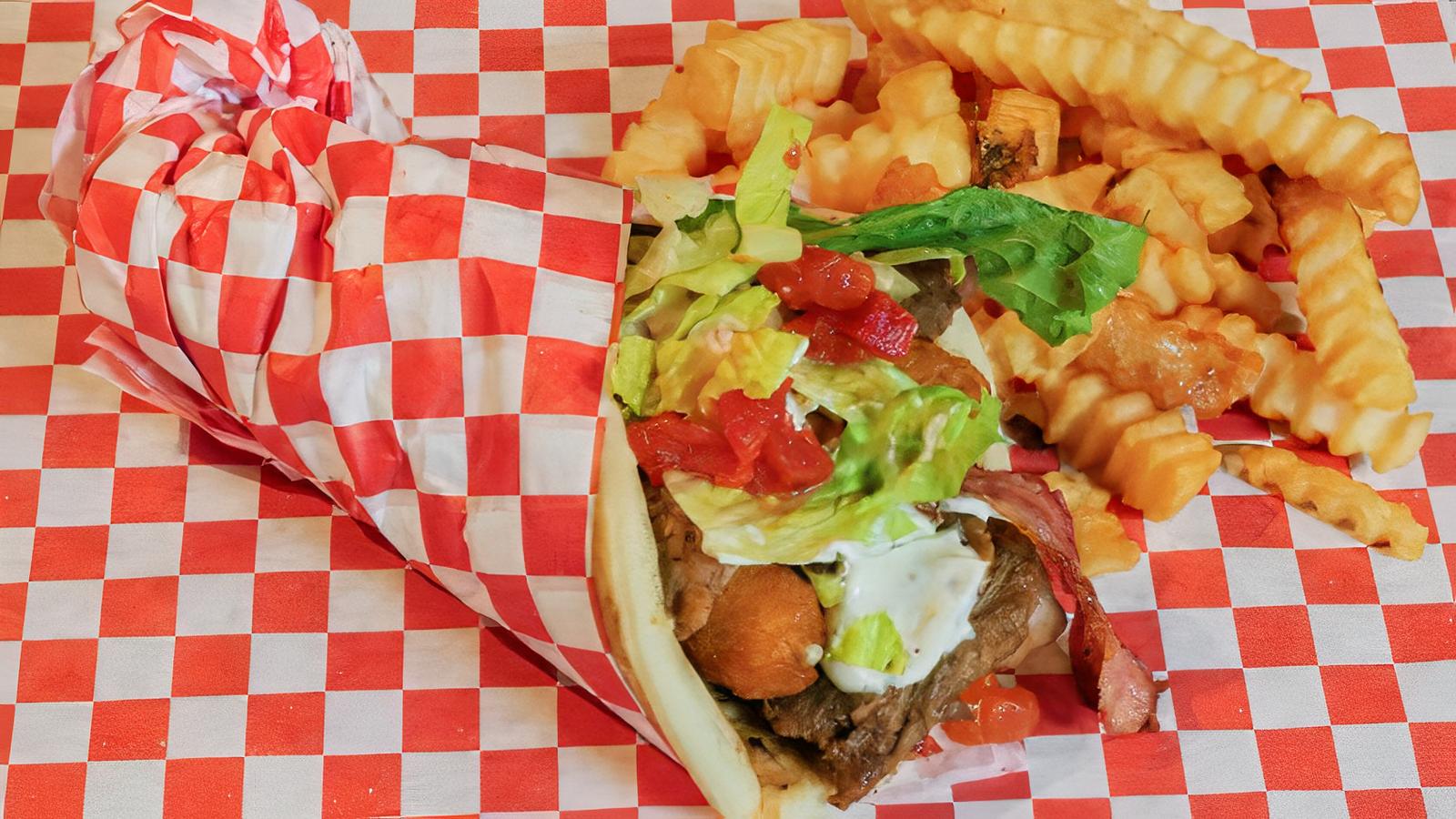 Order 6. Hercules Gyro (Gyro) food online from Munch Hut Deli & Store store, Athens on bringmethat.com