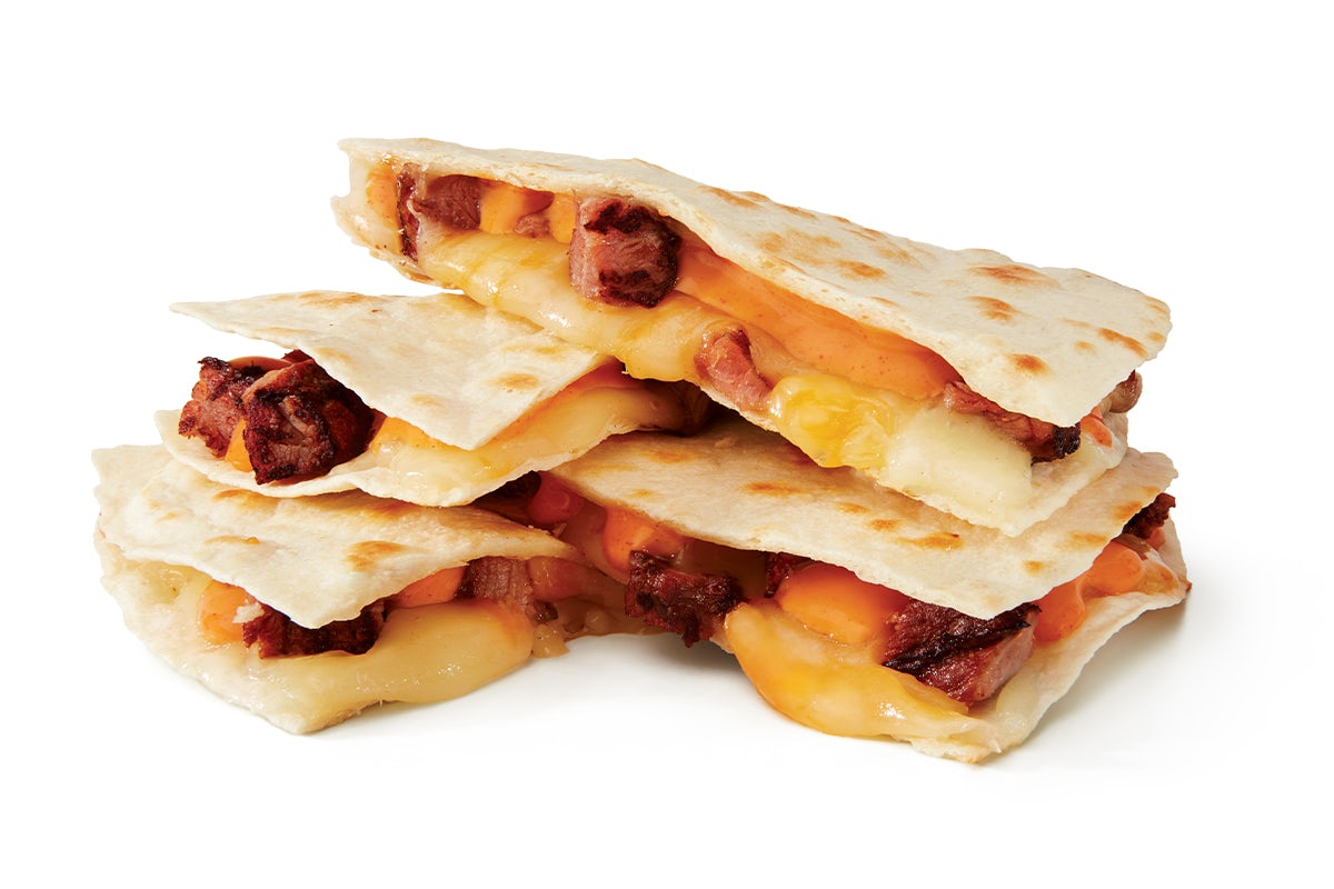 Order Four Cheese Quesadilla - Steak food online from Taco Johns store, Champaign on bringmethat.com