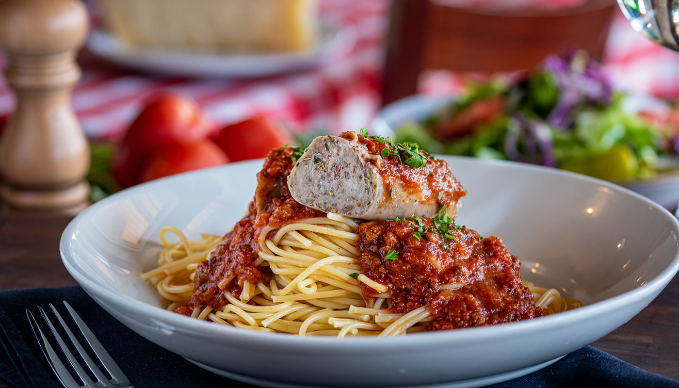 Order Spaghetti and Italian Sausage  food online from Rocco's Pizzeria store, Austin on bringmethat.com