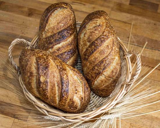 Order Sourdough (Levain) Artisan Loaf food online from Give Thanks Bakery store, Rochester on bringmethat.com