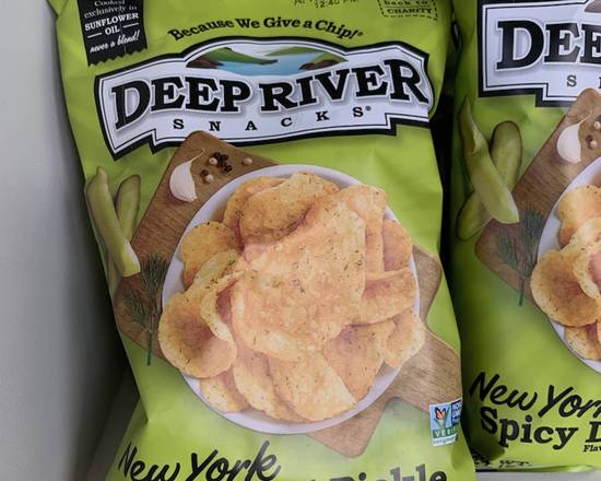 Order New York Spicy Dill Pickle Kettle Cooked Potato Chips food online from L'Artisan Cafe &amp; Bakery store, Providence on bringmethat.com