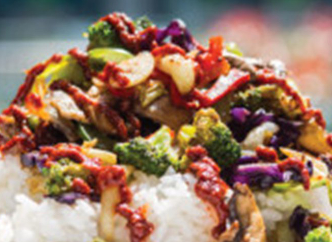 Order Veggie Rice Bowl food online from Theo Cheesesteak Shop store, San Leandro on bringmethat.com