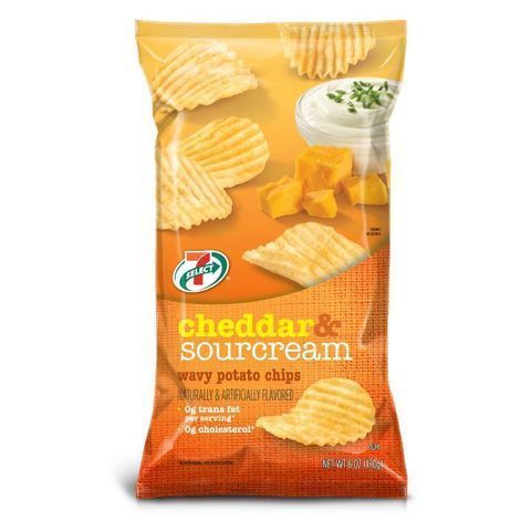 Order 7- Select Ripple Cheddar & Sour Cream Potato Chips 6oz food online from 7-Eleven store, Nashville on bringmethat.com