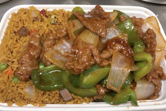 Order C27 Pepper Steak with Onion food online from China Wok store, Cordova on bringmethat.com