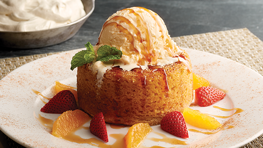 Order Mastro's Signature Warm Butter Cake food online from Mastros Steakhouse store, Scottsdale on bringmethat.com