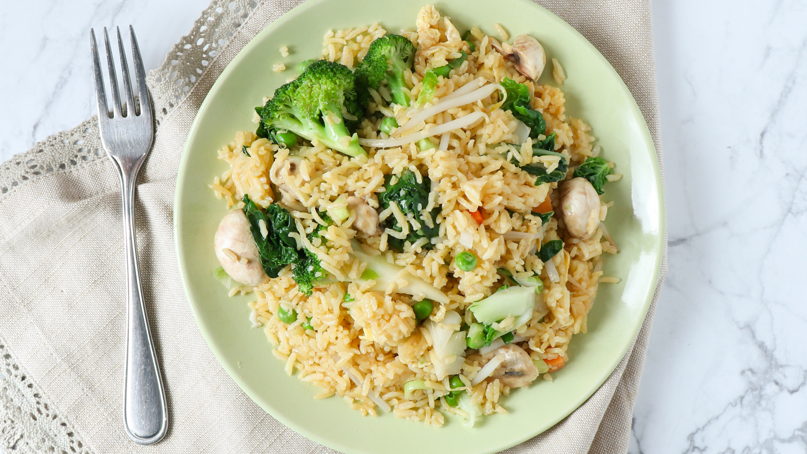 Order 131. Mixed Veggies and Egg Fried Rice food online from Tsing tao 2 store, San Francisco on bringmethat.com