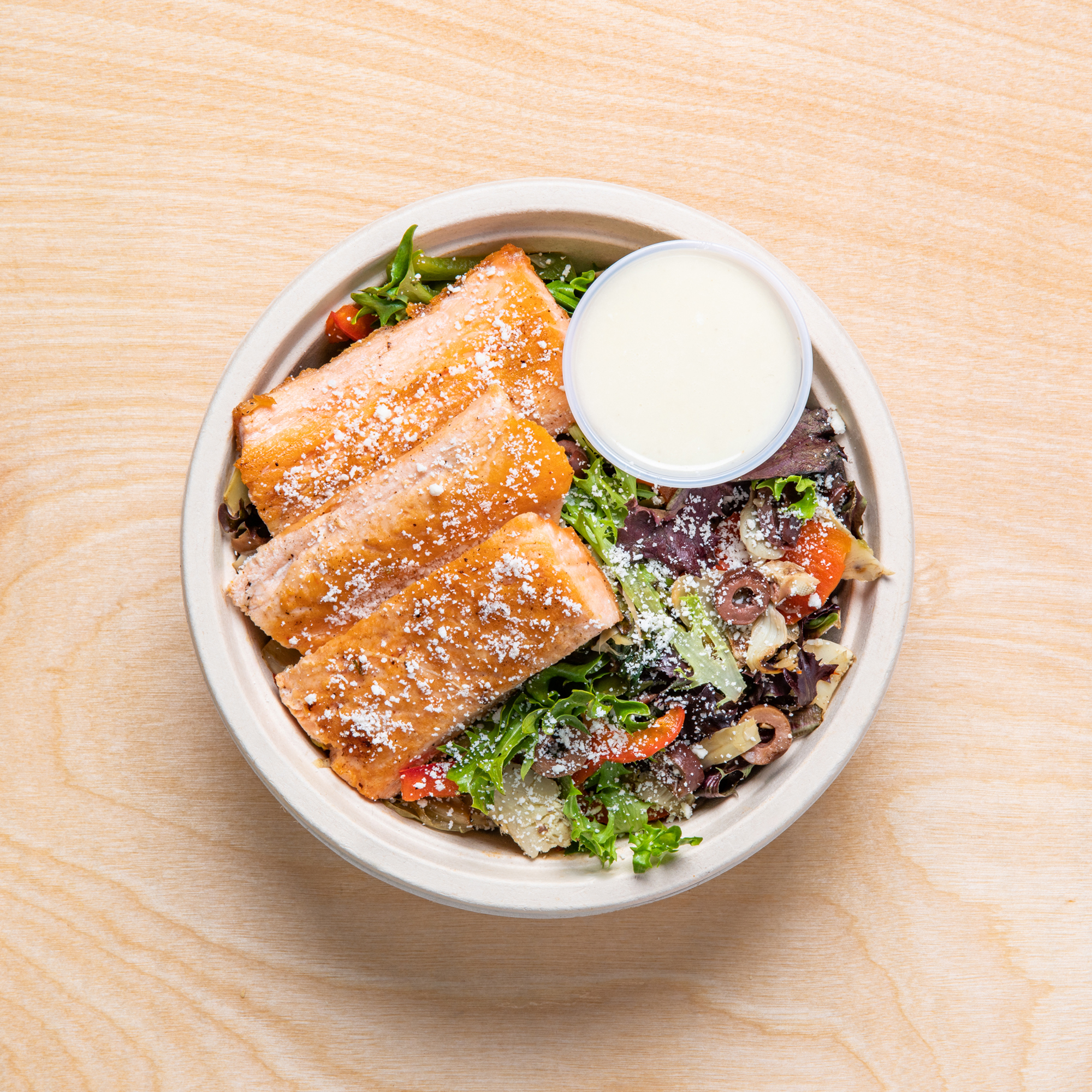 Order PK Mediterranean Bowl food online from Green Tomato Grill store, Brea on bringmethat.com