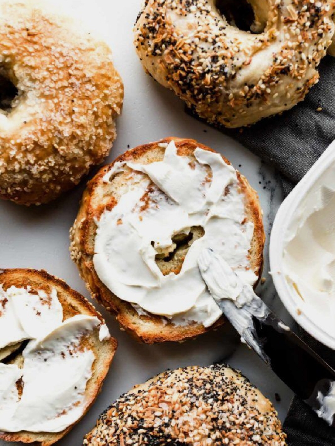 Order Bagel/ Flagel with Cream Cheese food online from Bagels & More store, Edgewater on bringmethat.com