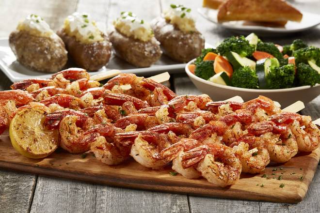 Order Grilled Shrimp Skewers Family Meal  food online from Sizzler store, Fullerton on bringmethat.com