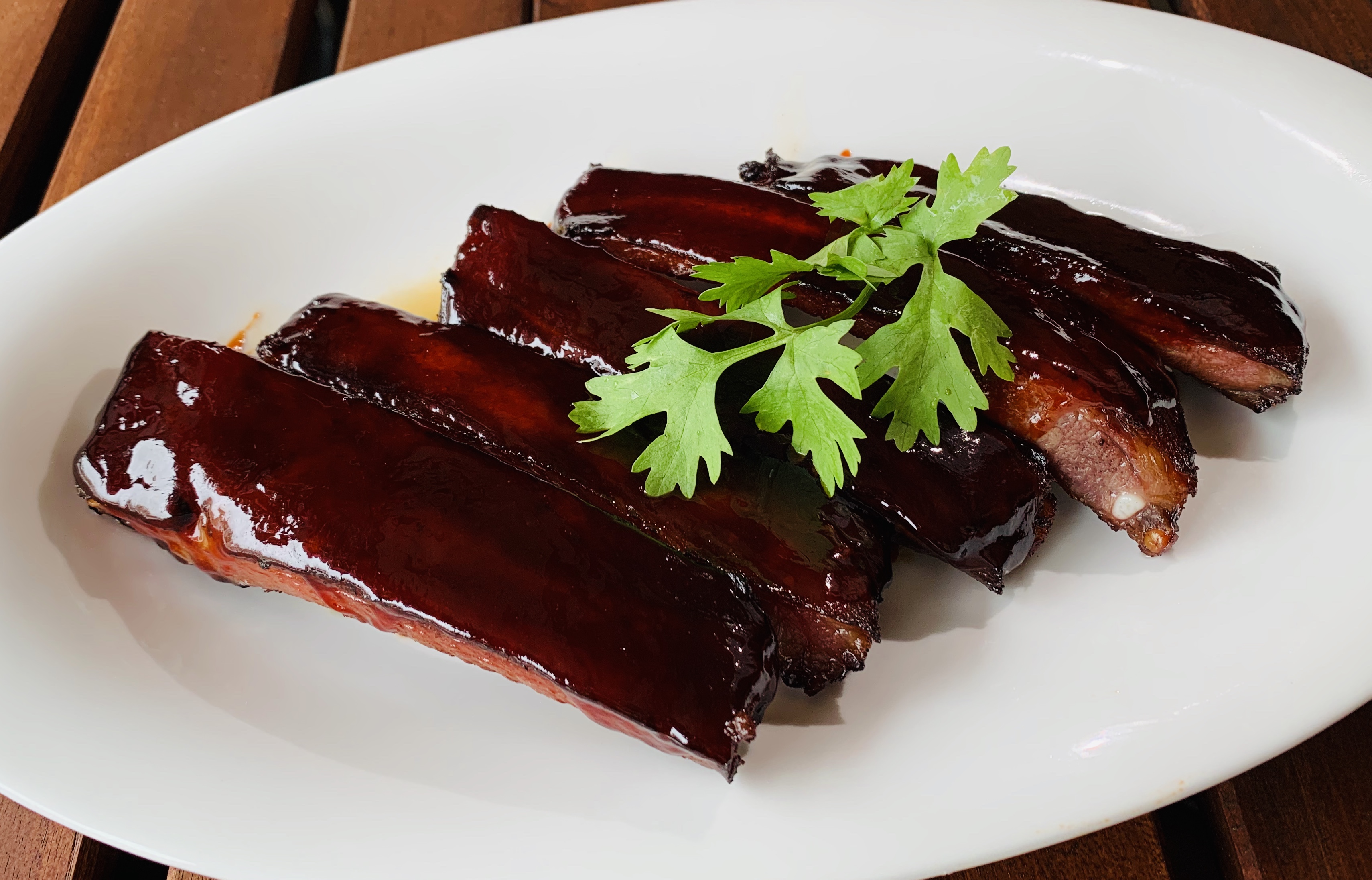 Order BBQ Spare Ribs- 5 pcs food online from The Bund store, Forest Hills on bringmethat.com