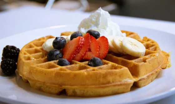 Order Very Berries Waffles food online from Chappie Cafe store, Palatine on bringmethat.com