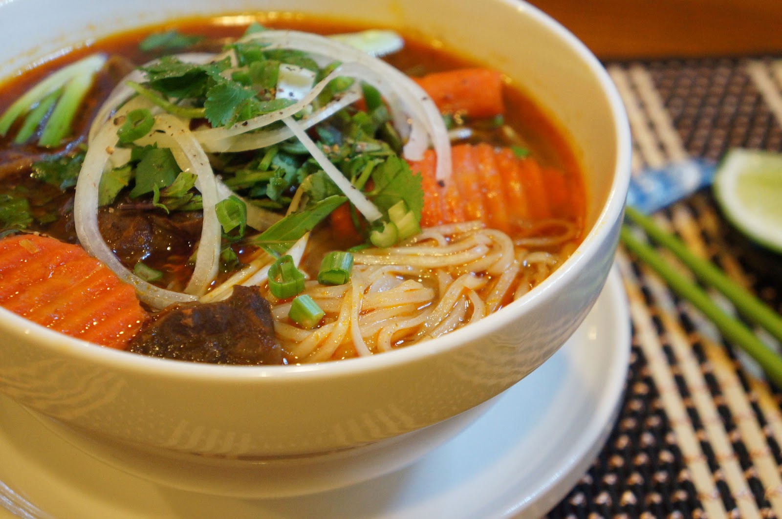 Order N8. Beef Stewed with Rice Noodles/ Hu Tieu Bo Kho food online from Max Saigon store, Chandler on bringmethat.com