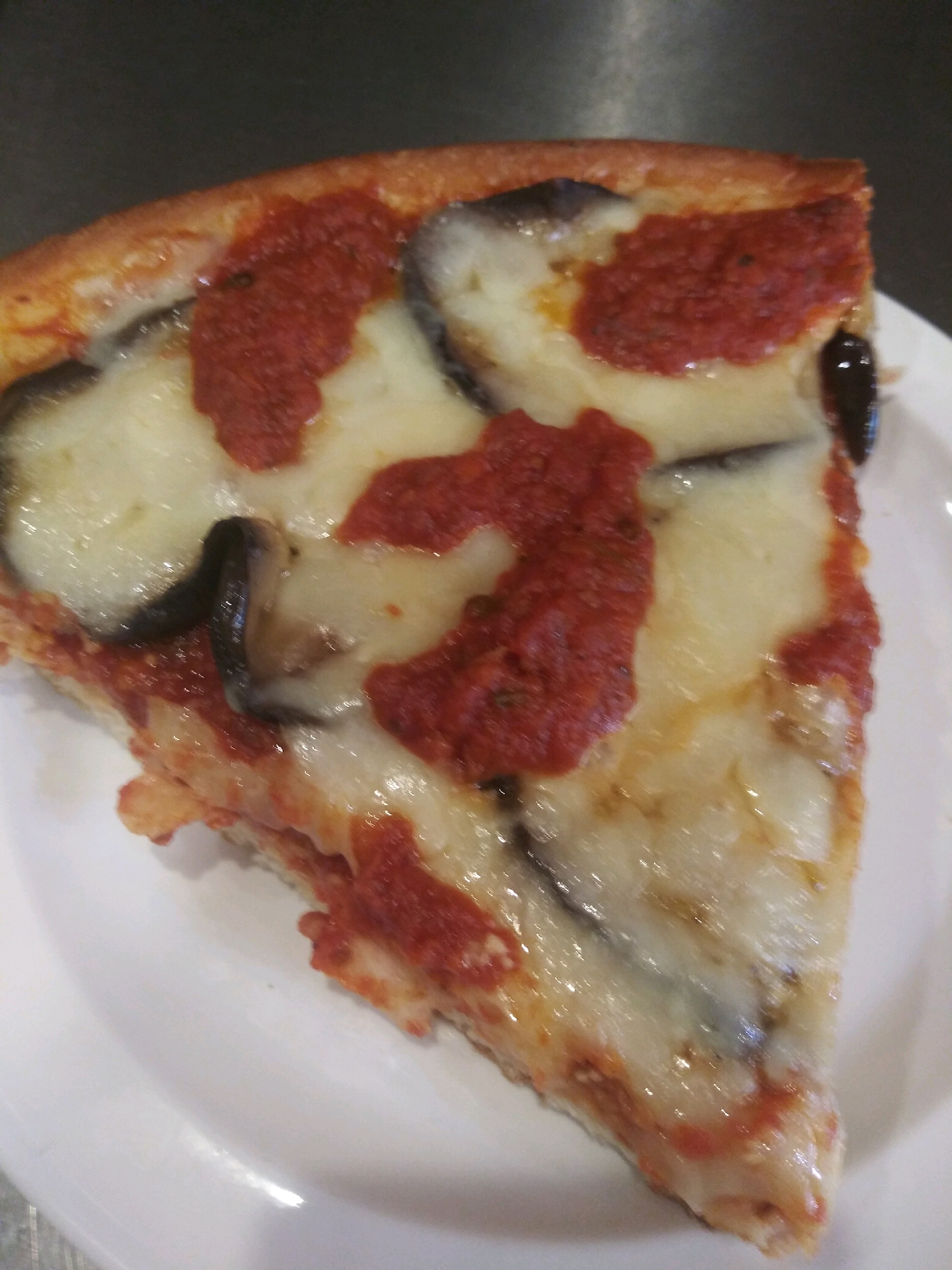 Order Eggplant Pan Pizza Slice food online from Sofia's Pizza store, Brooklyn on bringmethat.com