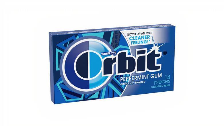 Order Orbit Peppermint Sugar Free Chewing Gum, 14 Piece food online from Mac On 4th store, Alton on bringmethat.com