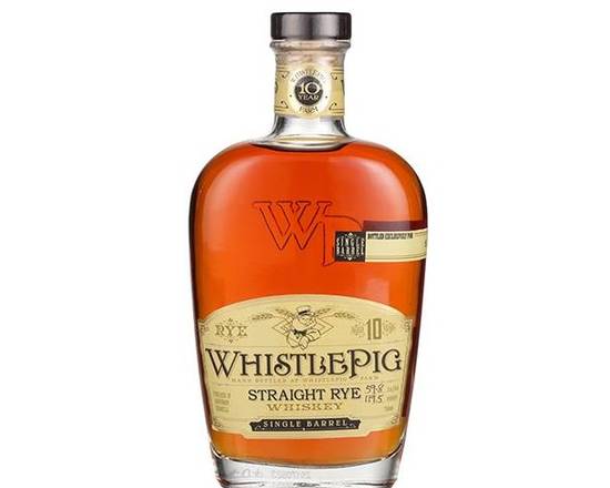 Order WhistlePig 10 Year Straight Rye Whisky food online from Newport Wine & Spirits store, Newport Beach on bringmethat.com