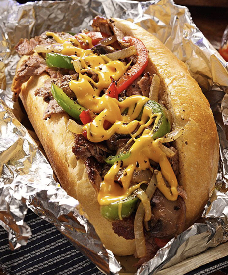 Order Philly Cheesesteak Sandwich food online from Mediterranean Grill And Bar store, New York on bringmethat.com