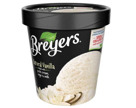 Order Breyers Natural Vanilla (1 Pint) food online from Nohadra Grocery store, Chicago on bringmethat.com