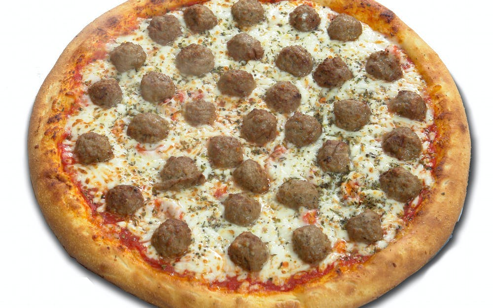 Order Meatball Feast Pizza - 10" food online from Roma Pizza & Pasta store, Nashville on bringmethat.com