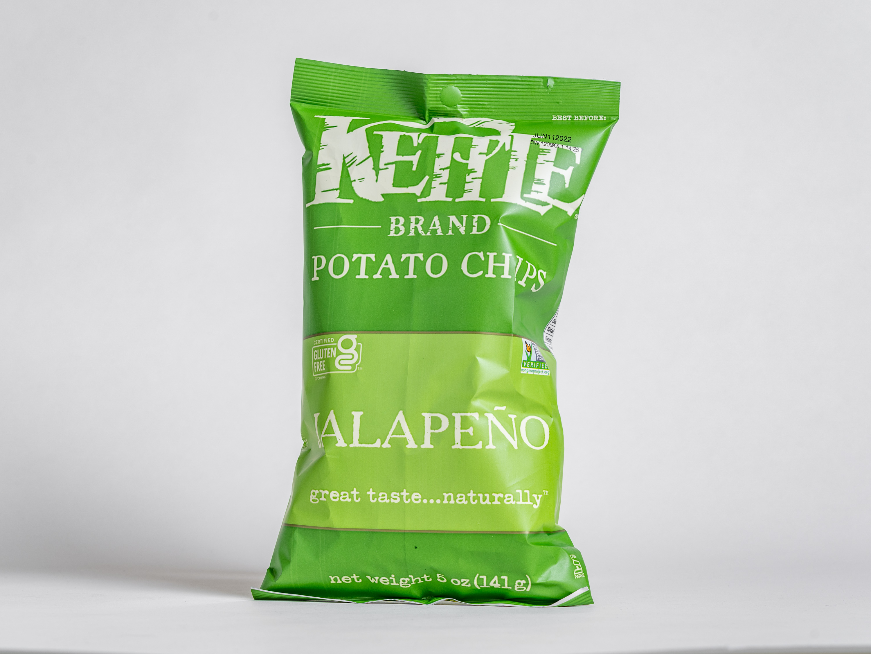 Order Kettle Jalapeno Potato Chips, 5 oz. food online from Kangaroo Food Mart store, Cathedral City on bringmethat.com