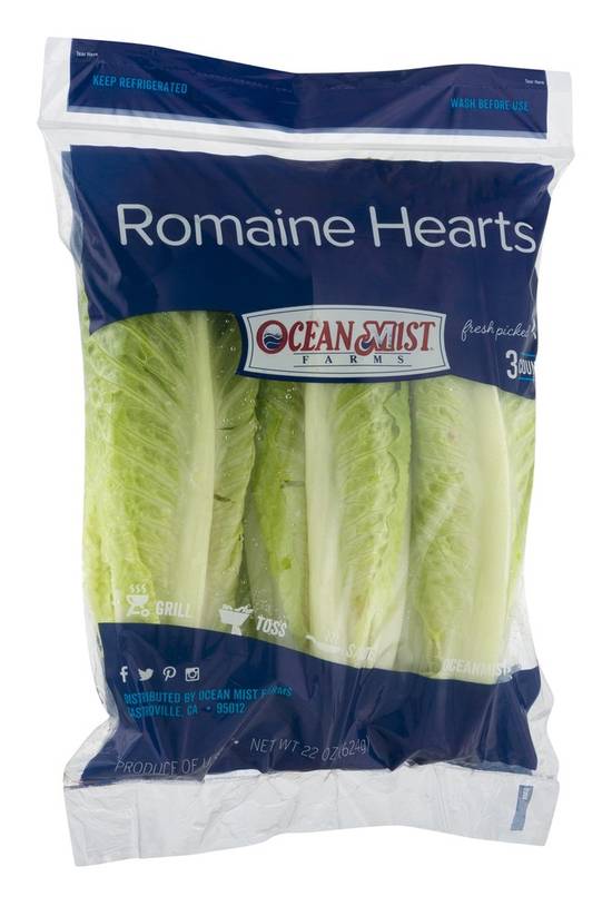 Order Ocean Mist Farms · Romaine Hearts (22 oz) food online from Jewel-Osco store, Park Ridge on bringmethat.com