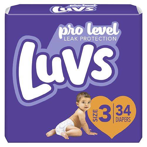 Order Luvs Pro Level Leak Protection Diapers Size 3 - 34.0 ea food online from Walgreens store, Canton on bringmethat.com