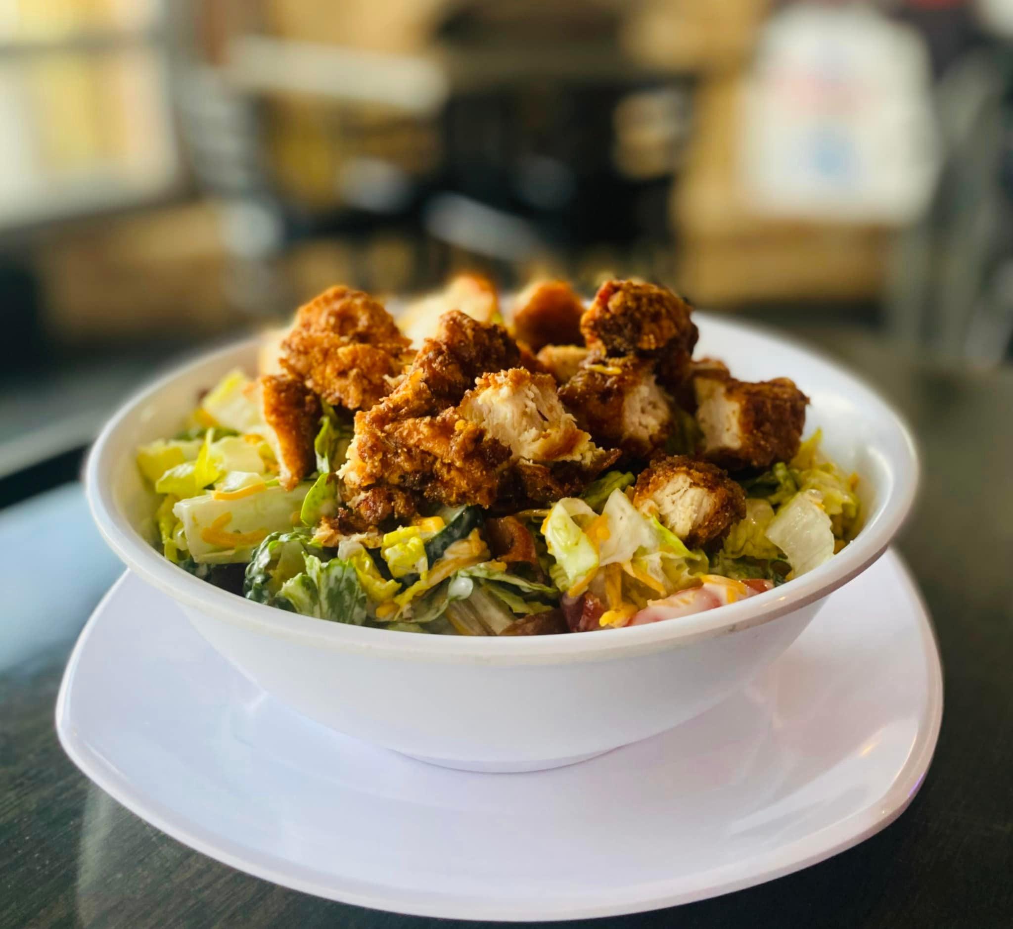 Order Fried Chicken Salad food online from Puck Pub store, Lake Bluff on bringmethat.com