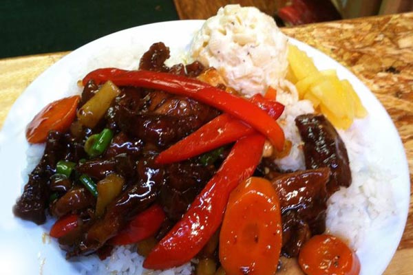 Order 4. Luke’s Lava Plate food online from Ron Island Grill store, Eugene on bringmethat.com