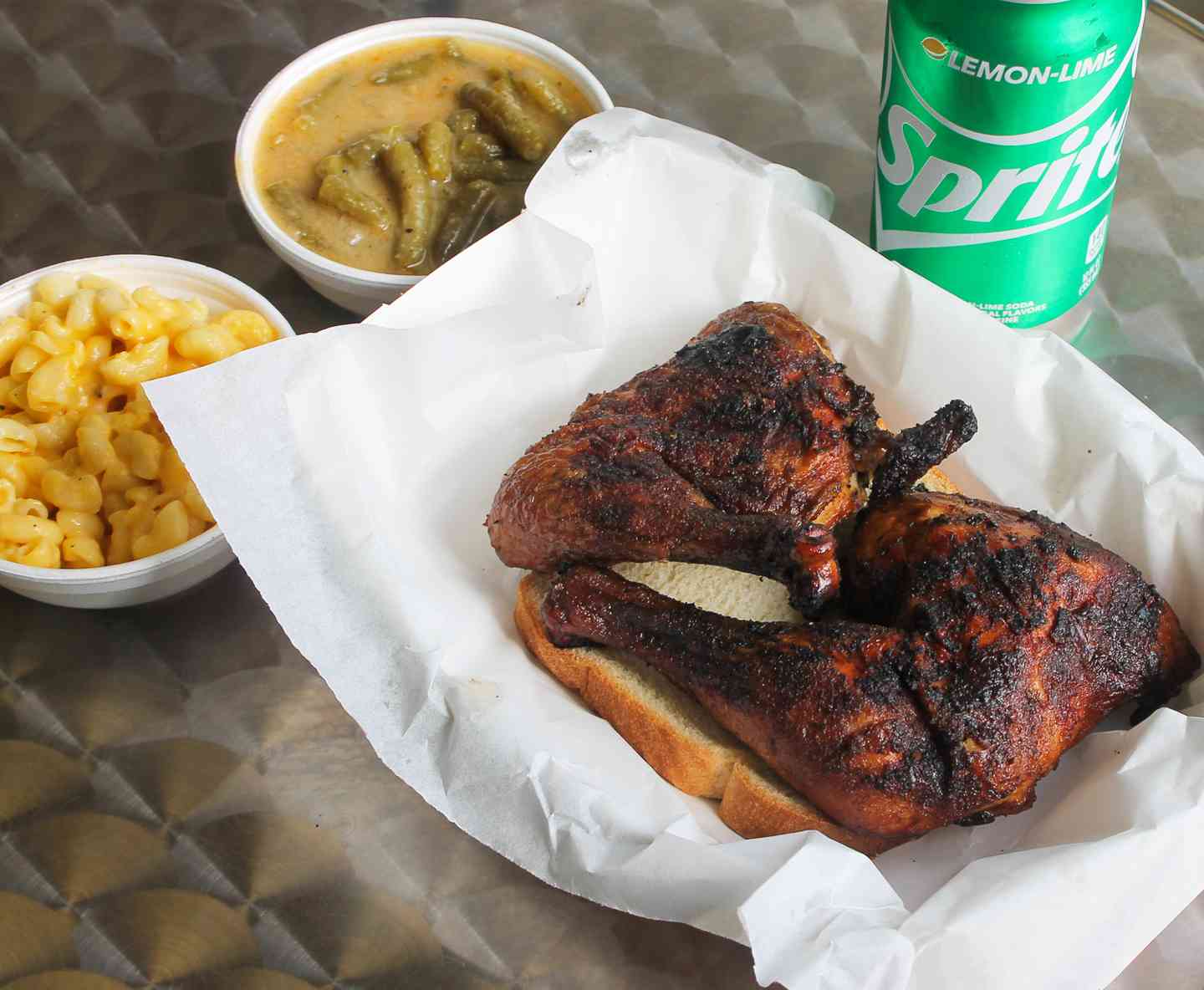 Order 2 Leg Quarter Dinner food online from Kansas City Barbecue Pit store, Decatur on bringmethat.com