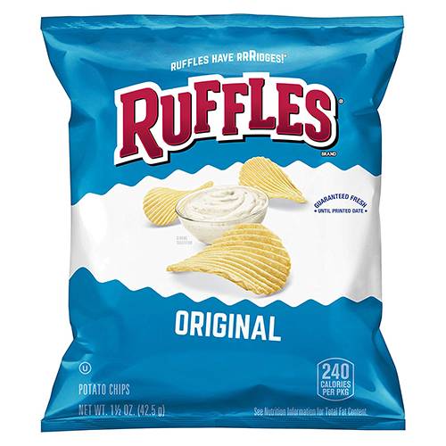 Order Ruffles Original Flavor - 3oz Bag/Single food online from Bottle Shop & Spirits store, Los Alamitos on bringmethat.com