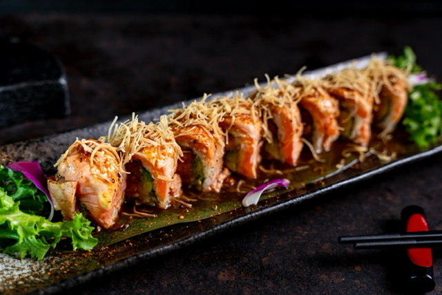 Order Scorpion Roll food online from Kinha Sushi store, Garden City on bringmethat.com