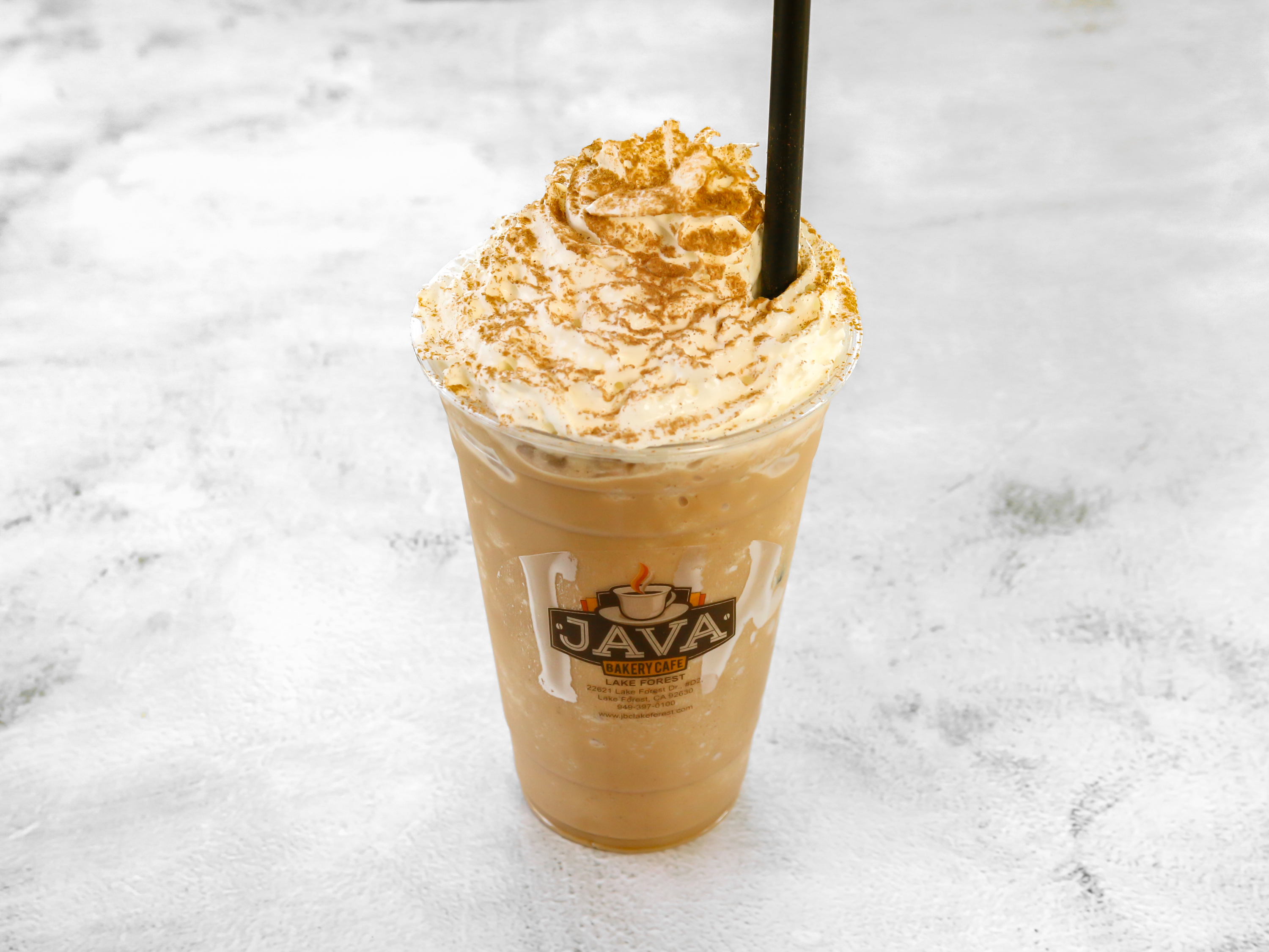Order Cinnamon Roll Latte food online from Java Bakery Cafe Lake Forest store, Lake Forest on bringmethat.com