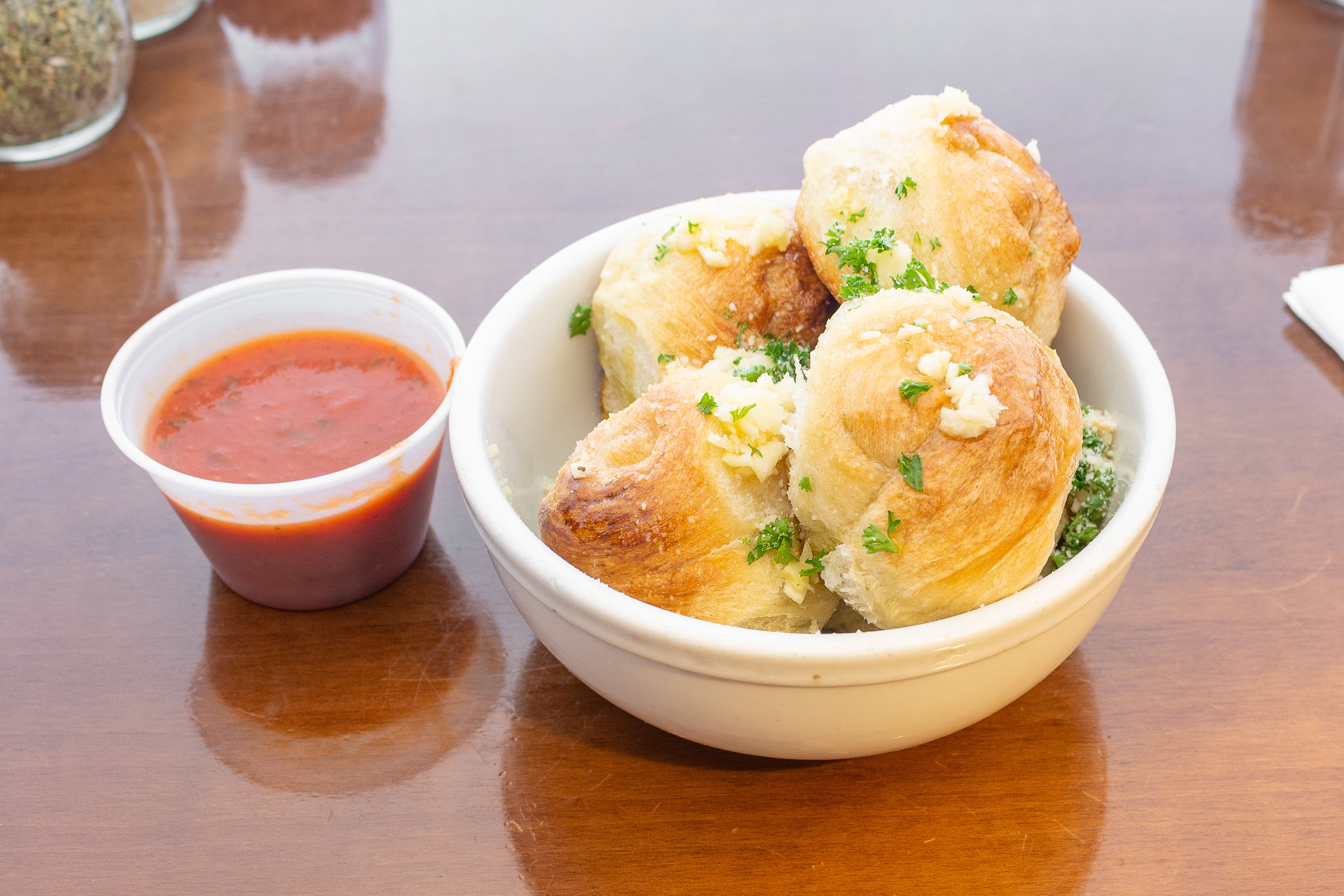 Order Garlic Knots - 3 Pieces food online from Pompilio Pizzeria & Restaurant store, Westwood on bringmethat.com
