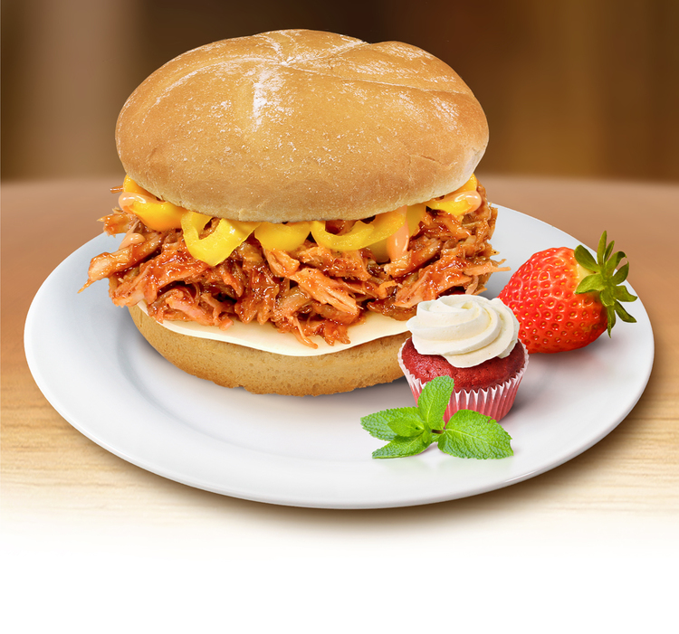 Order BBQ Pork Sandwich food online from Sassy Cafe & Bakery store, Mesa on bringmethat.com