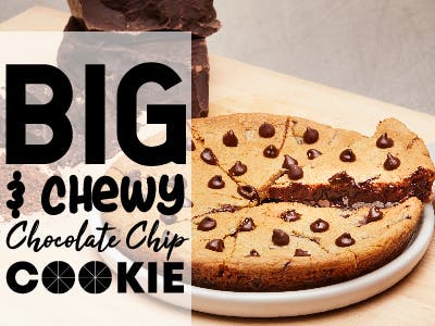 Order Big ’n Chewy Chocolate Chip Cookie - Dessert food online from Pizza Guys store, Elk Grove on bringmethat.com