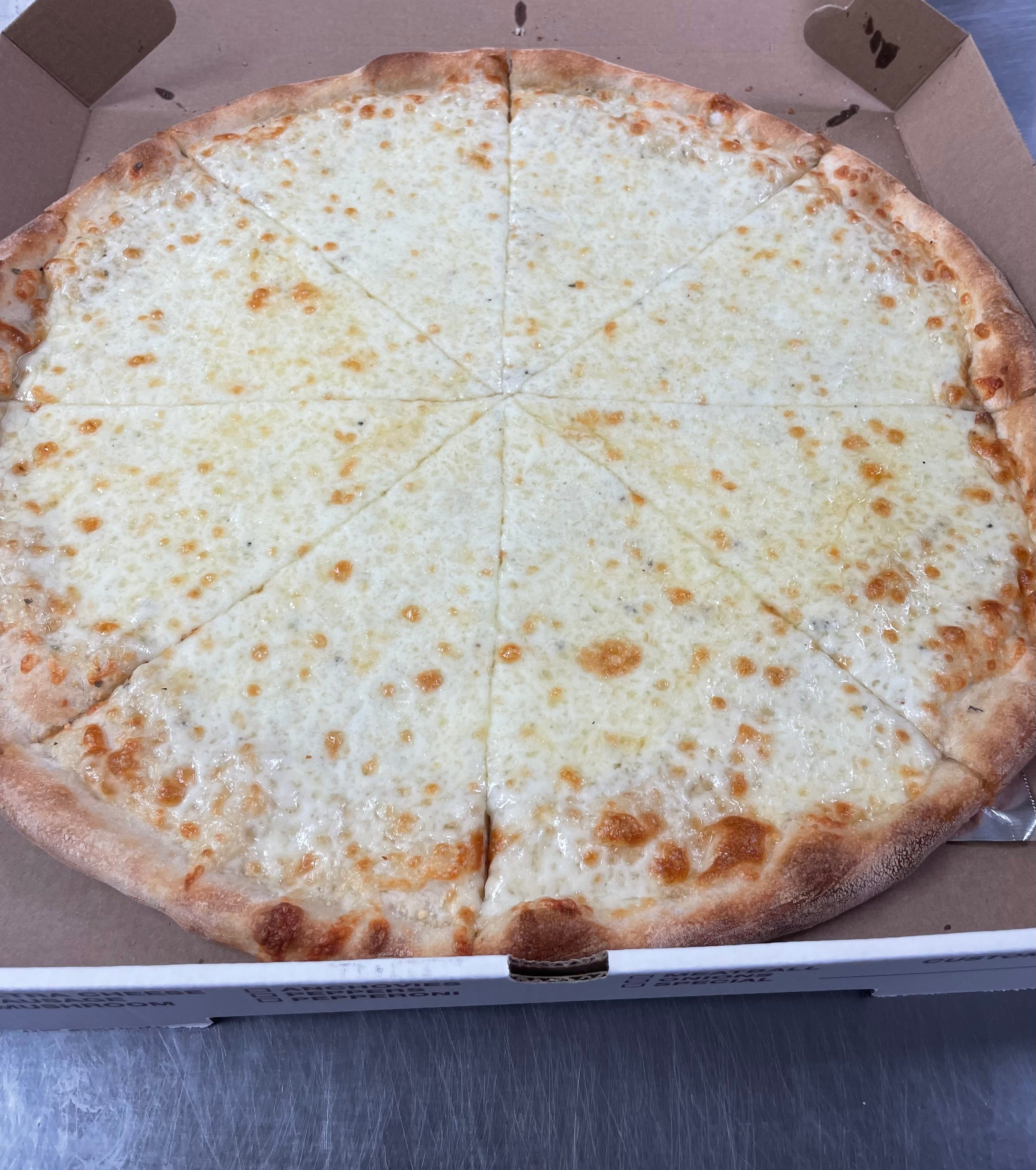 Order Plain White Pizza - Medium (6 Slices) food online from Uncle Eddie Pizza store, Maple Glen on bringmethat.com