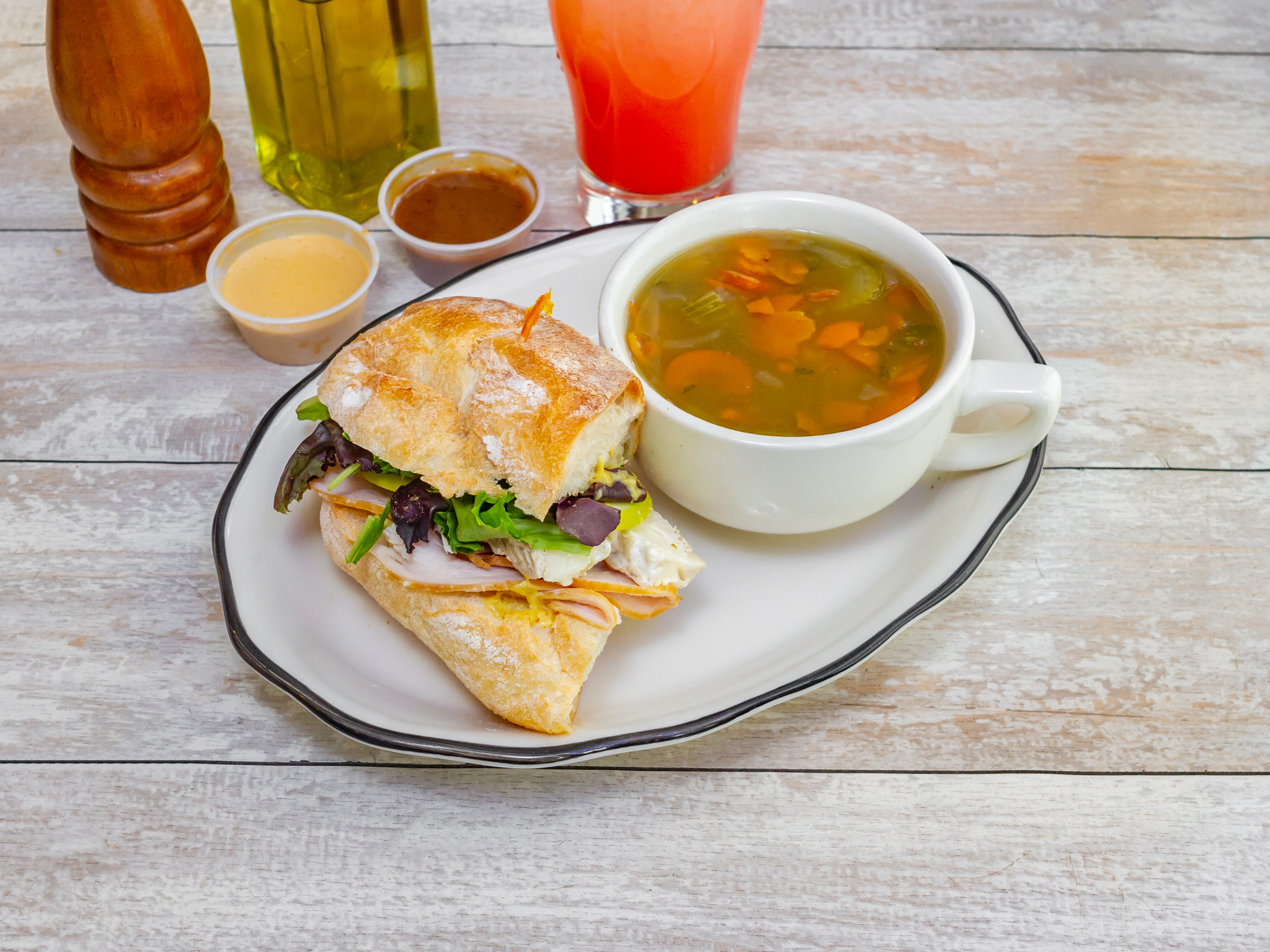 Order Half Sandwich and Soup Combo food online from Bite store, New York on bringmethat.com