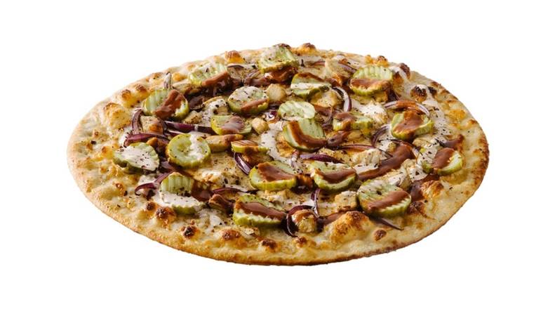 Order 12" Nashville Hot Chicken & Pickles food online from La Fresca Pizza store, Houston on bringmethat.com