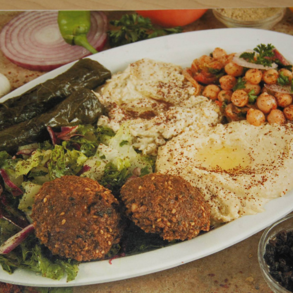Order Veggie Combo Plate food online from Falafel Town store, Antioch on bringmethat.com