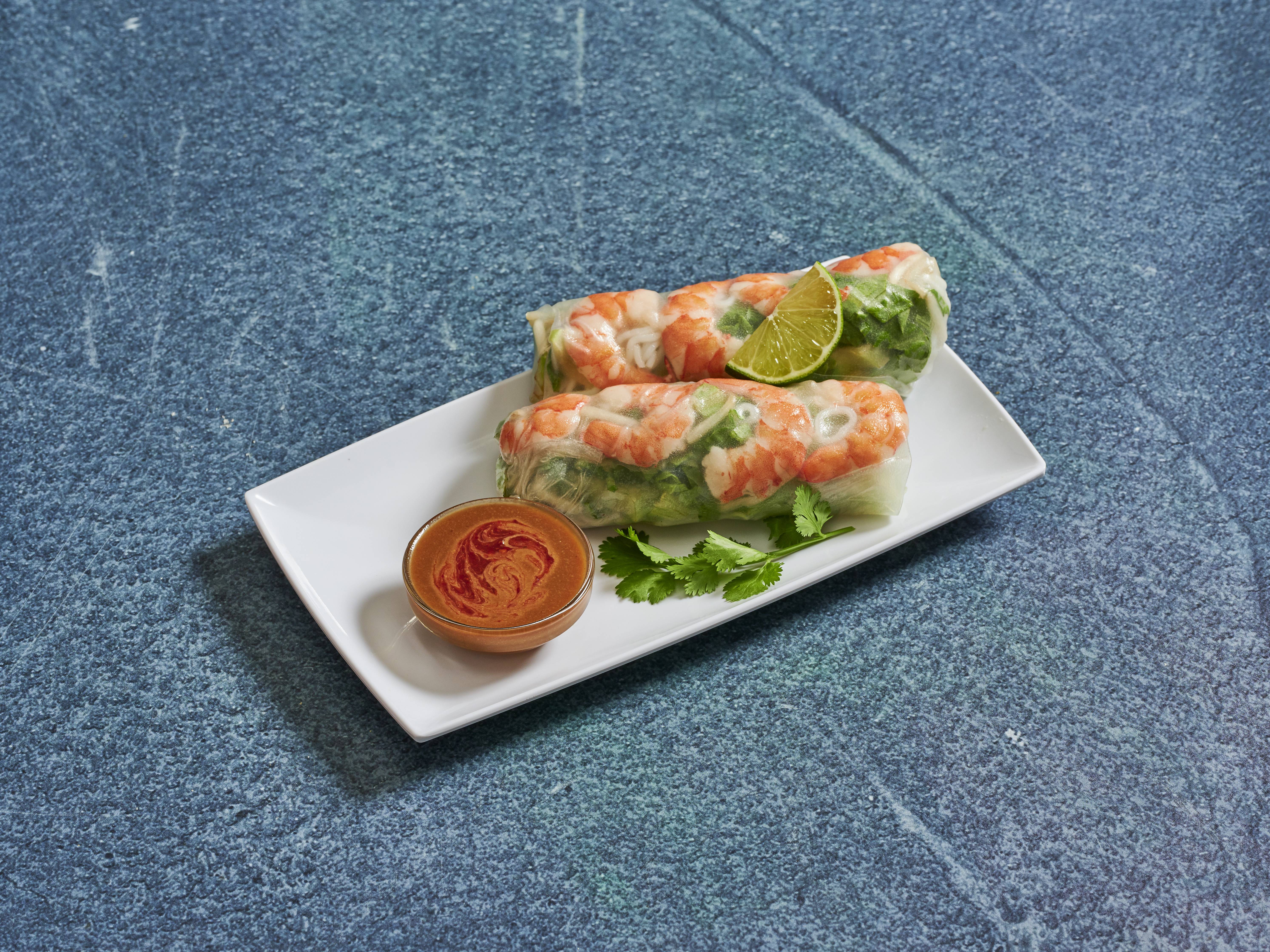 Order 2. Two Pieces Shrimp Spring Rolls food online from Lotus Bistro store, Newport Beach on bringmethat.com