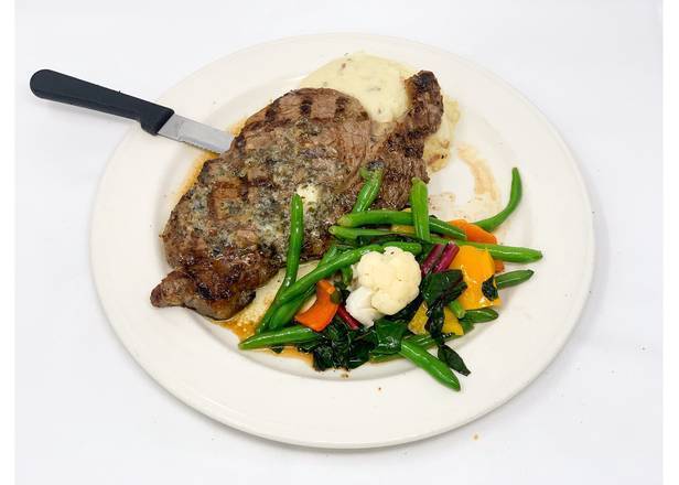 Order Charbroiled 12oz Ribeye Steak food online from Moretti Ristorante & Pizzeria store, Lake in the Hills on bringmethat.com