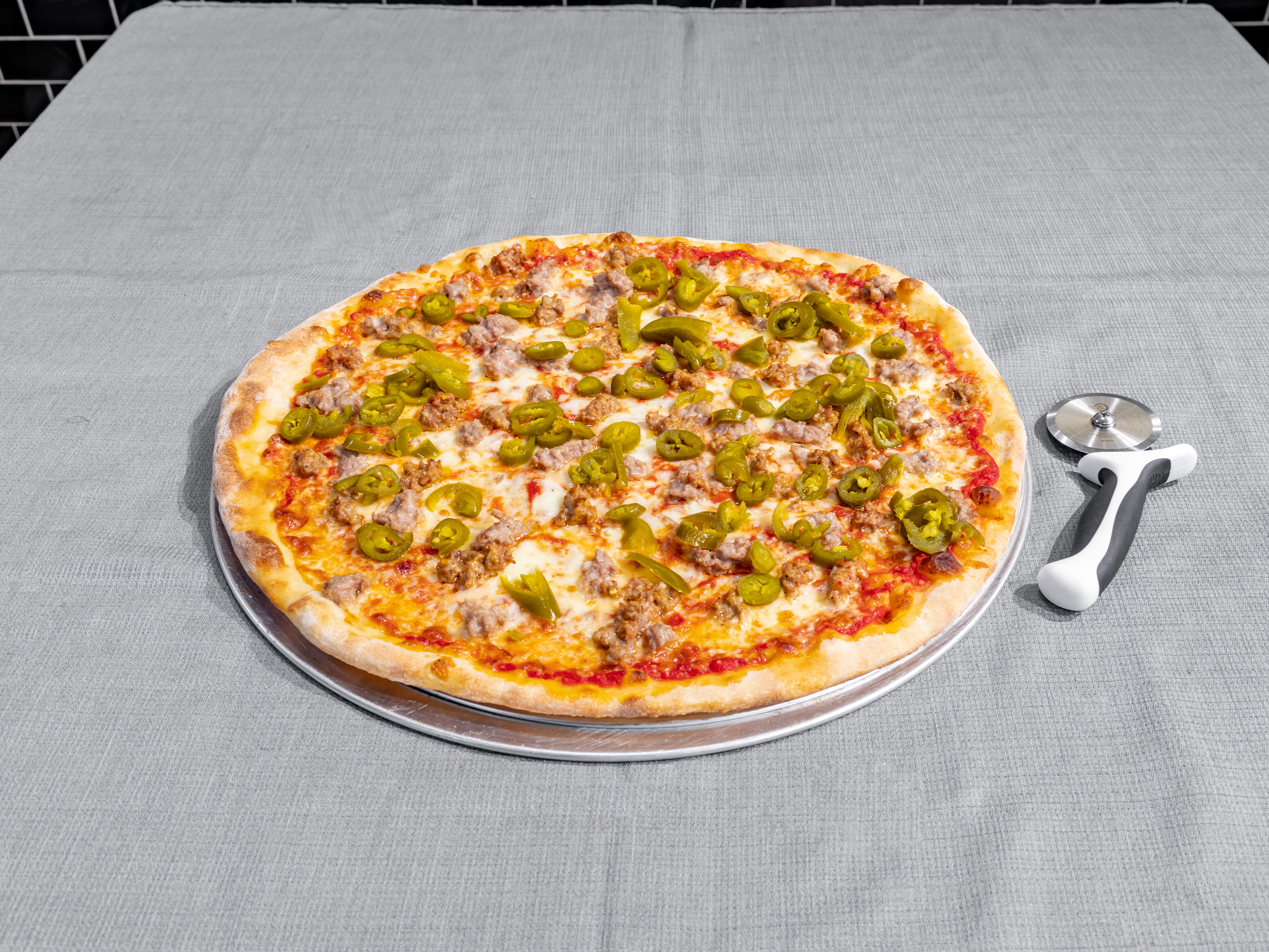 Order Sausage Jalapeno Pizza Pie food online from Carnegie Pizza store, New York on bringmethat.com